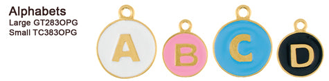 Opaque Pastel Gold Alphabet Tags
