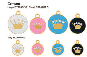 Crown Opaque Pastel Gold Tags