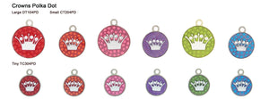 Crown Polka Dot Tags