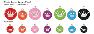 Crystal Crown Opaque Pastel Tags