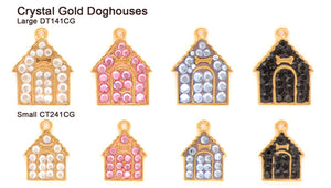 Crystal Gold Doghouse Tags