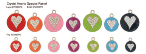 Crystal Heart Opaque Pastel Tags