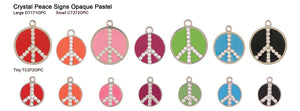 Crystal Peace Sign Opaque Pastel Tags