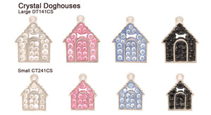 Crystal Silver Doghouse Tags