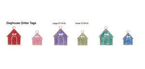 Glitter Doghouse Tags