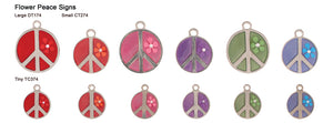 Flower Peace Sign Opaque Pastel Tags