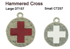 Hammered Cross Tags