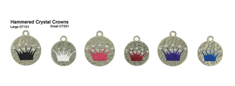 Hammered Crystal Crown Tags
