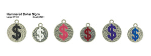 Hammered Dollar Sign Tags