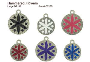 Hammered Flower Tags