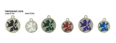 Hammered Lion Tags