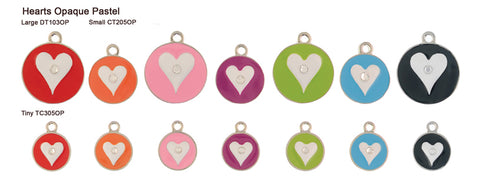 Heart Opaque Pastel Tags