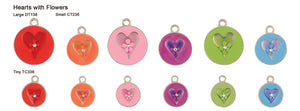 Hearts with Flowers Tags
