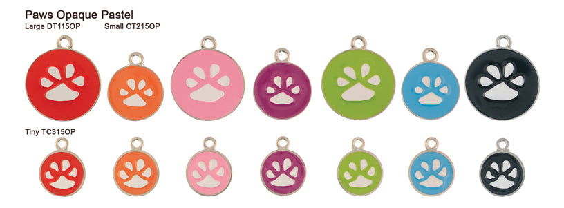 Paw Opaque Pastel Tags