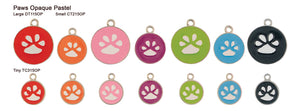 Paw Opaque Pastel Tags
