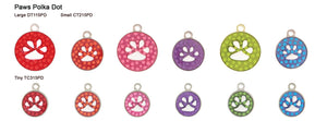 Polka Dot Paw Opaque Pastel Tags