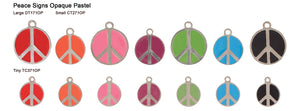 Peace Sign Opaque Pastel Tags